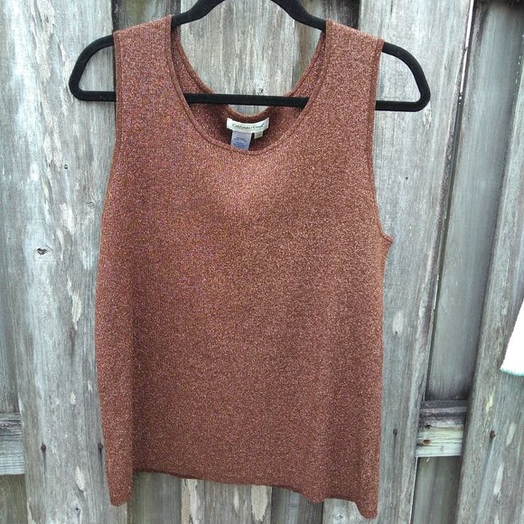 Coldwater Creek bronze metallic tank top 2X - Picture 1 of 4